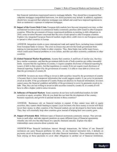 Financial Markets and Institutions, 11th Edition Solution Manual - Page 8 preview image