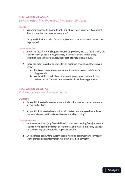Management and Cost Accounting, 10th Edition Solution Manual - Page 14 preview image