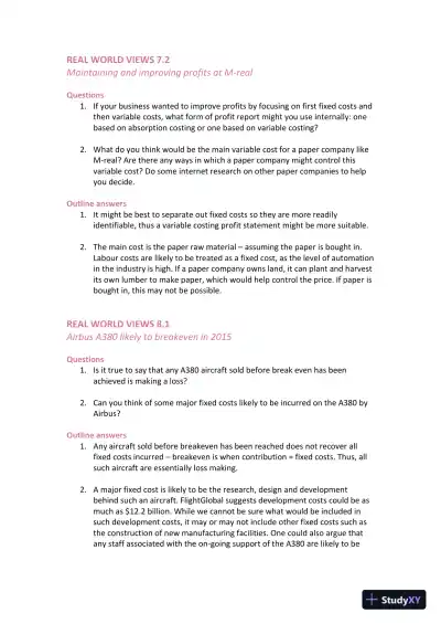 Management and Cost Accounting, 10th Edition Solution Manual - Page 15 preview image