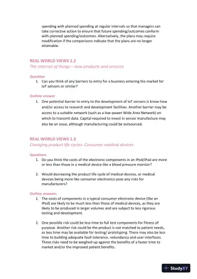 Management and Cost Accounting, 10th Edition Solution Manual - Page 3 preview image