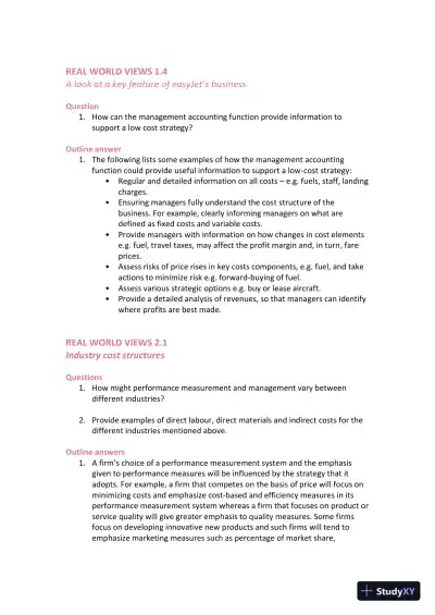 Management and Cost Accounting, 10th Edition Solution Manual - Page 4 preview image