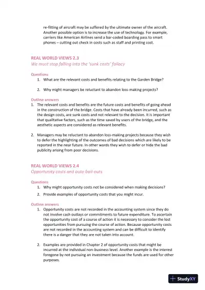 Management and Cost Accounting, 10th Edition Solution Manual - Page 6 preview image