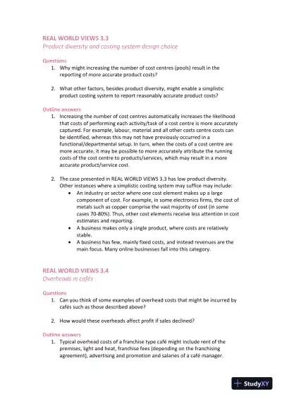 Management and Cost Accounting, 10th Edition Solution Manual - Page 9 preview image