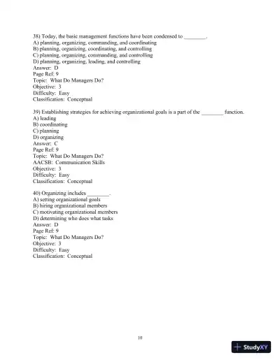 Test Bank For Management, 11th Edition - Page 11 preview image