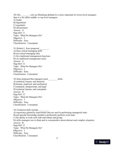 Test Bank For Management, 11th Edition - Page 15 preview image