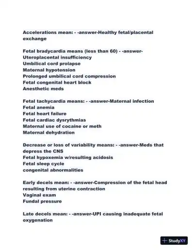 2023-2024 ATI Maternal Newborn Proctored Exam With Answers (207 Solved Questions) - Page 7 preview image