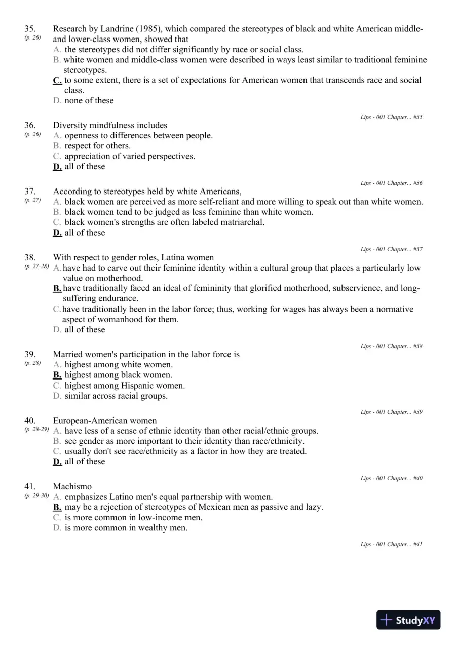 Sex and Gender 6th Edition Test Bank, page 17