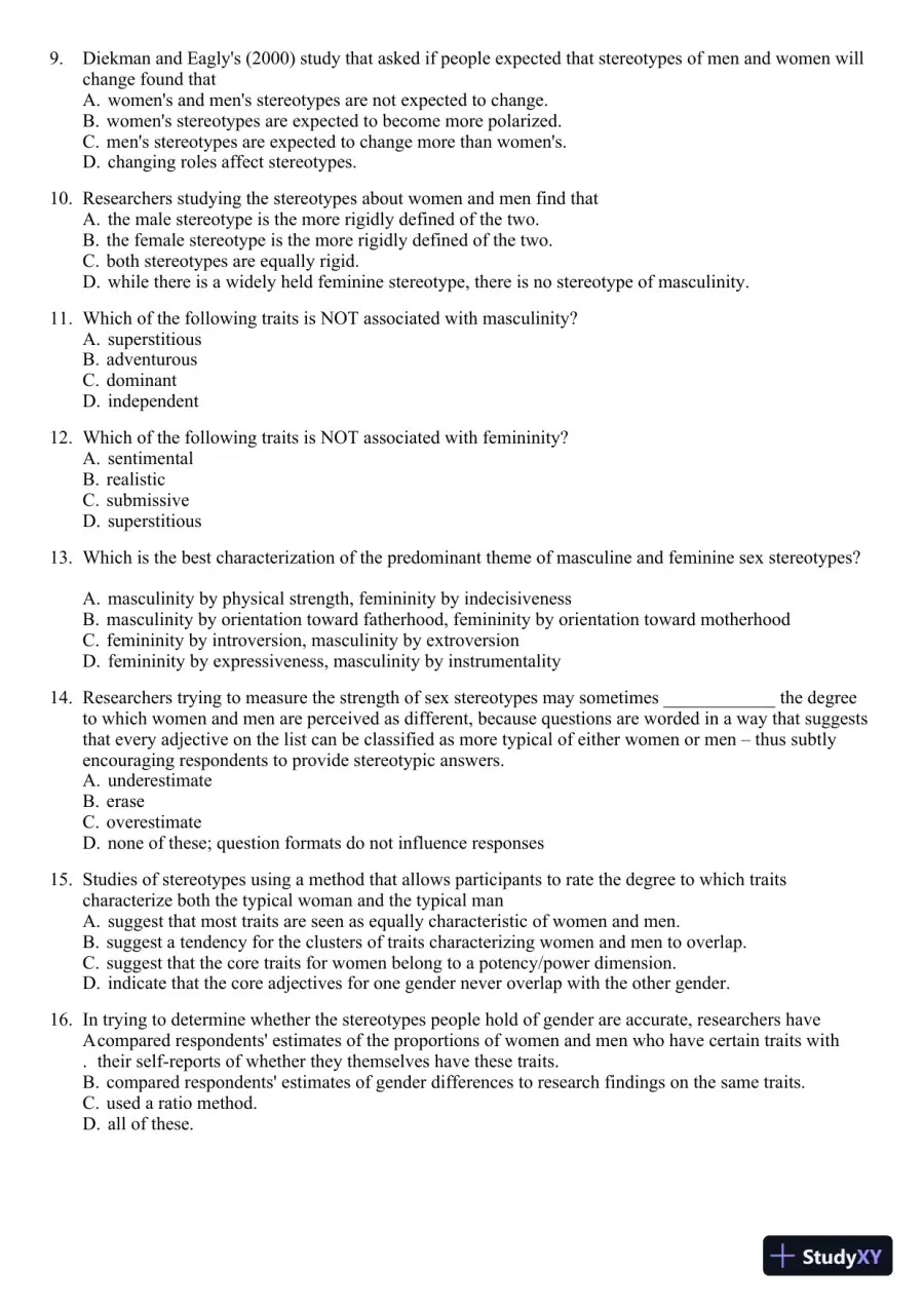 Sex and Gender 6th Edition Test Bank, page 3