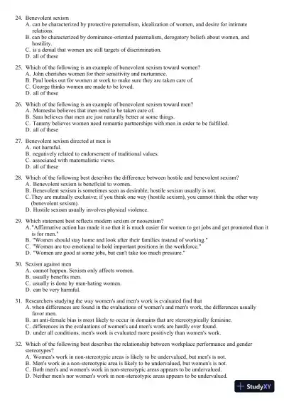 Sex and Gender 6th Edition Test Bank - Page 5 preview image