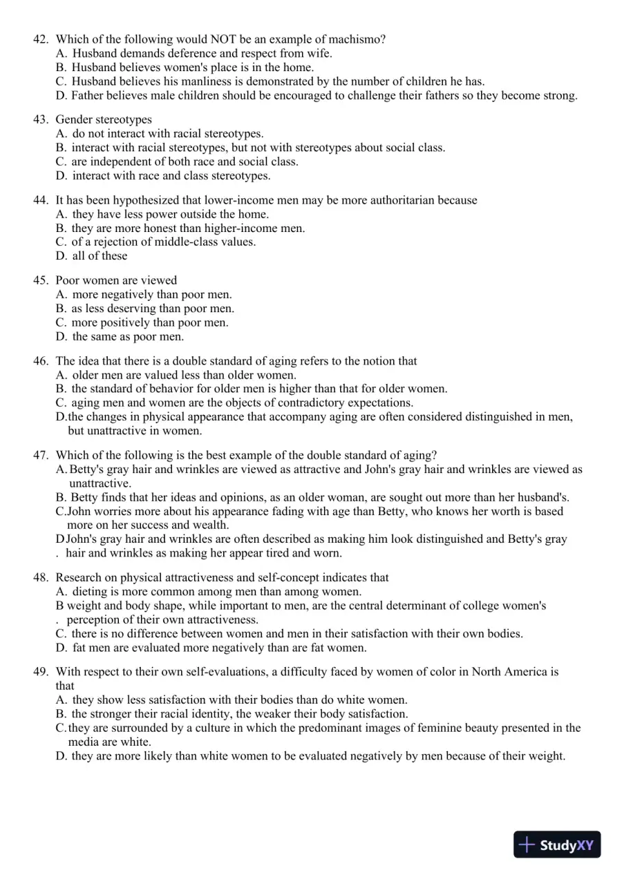 Sex and Gender 6th Edition Test Bank, page 7