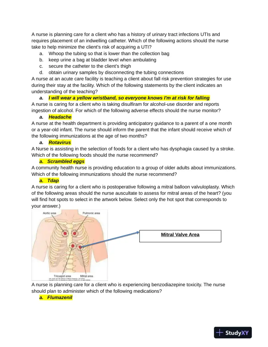 2019 ATI RN Practice Exam with Answers (60 Solved Questions), page 4