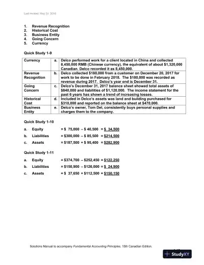 Solution Manual for Fundamental Accounting Principles, Fifteenth Canadian Edition - Page 11 preview image