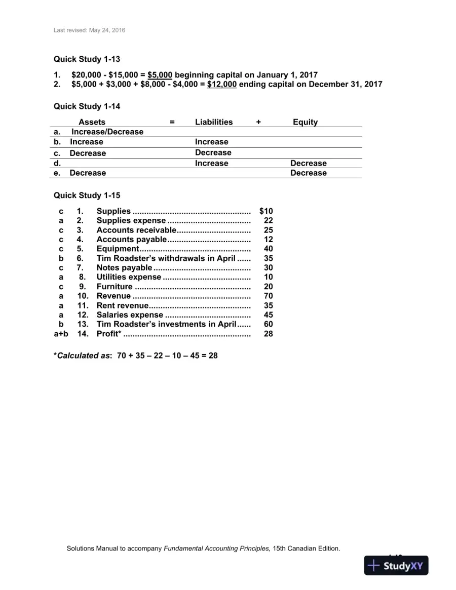 Solution Manual for Fundamental Accounting Principles, Fifteenth Canadian Edition , page 13