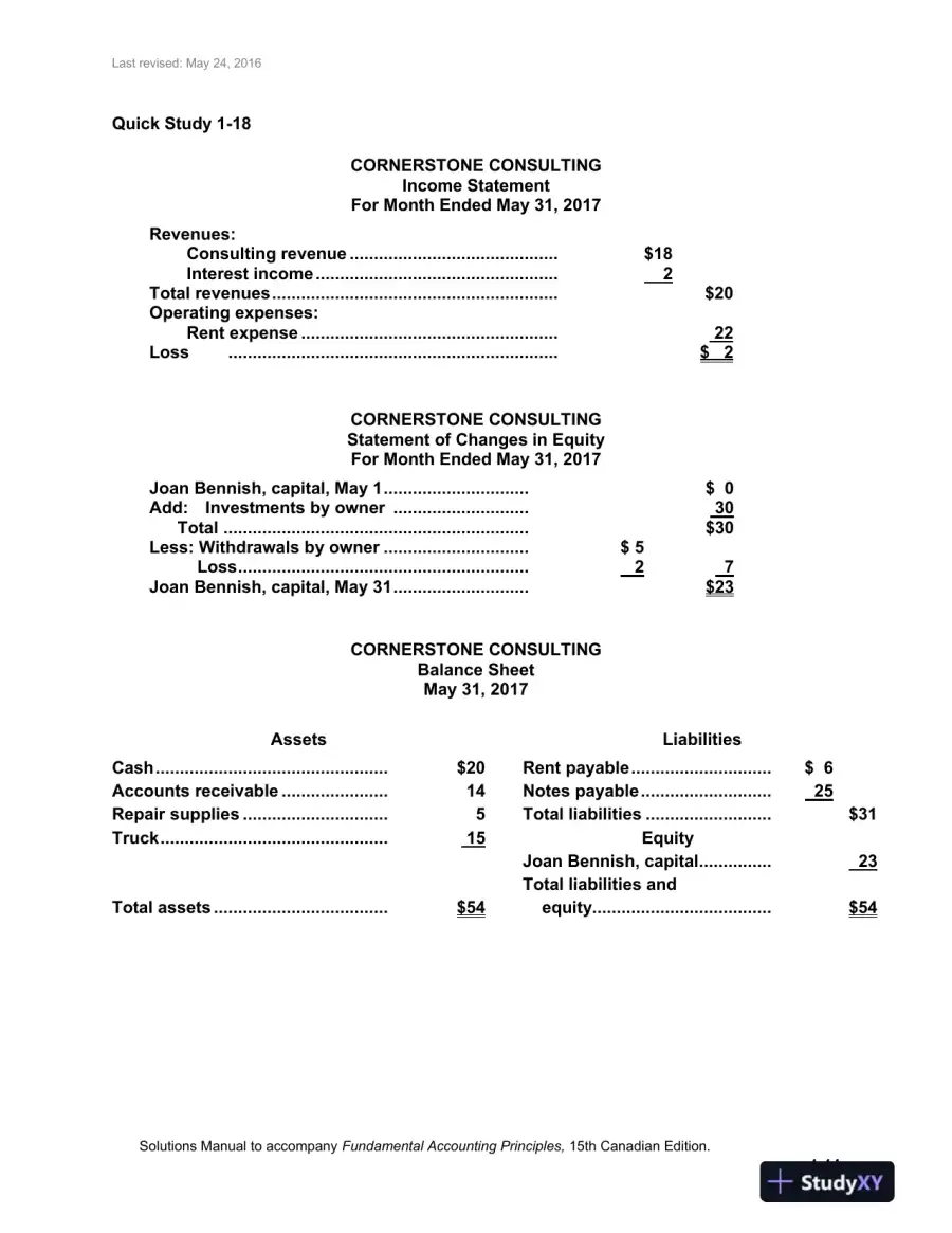 Solution Manual for Fundamental Accounting Principles, Fifteenth Canadian Edition , page 15