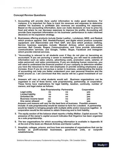 Solution Manual for Fundamental Accounting Principles, Fifteenth Canadian Edition - Page 5 preview image