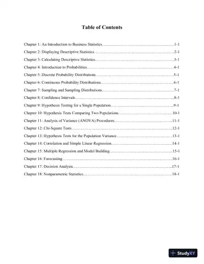 Test Bank for Business Statistics, 3rd Edition - Page 3 preview image