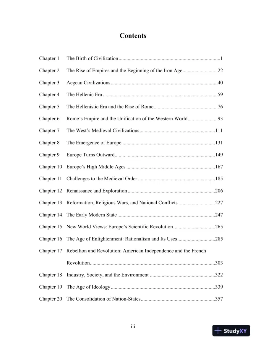 West,The: A Narrative History, Combined Volume, 3rd Edition Test Bank, page 3