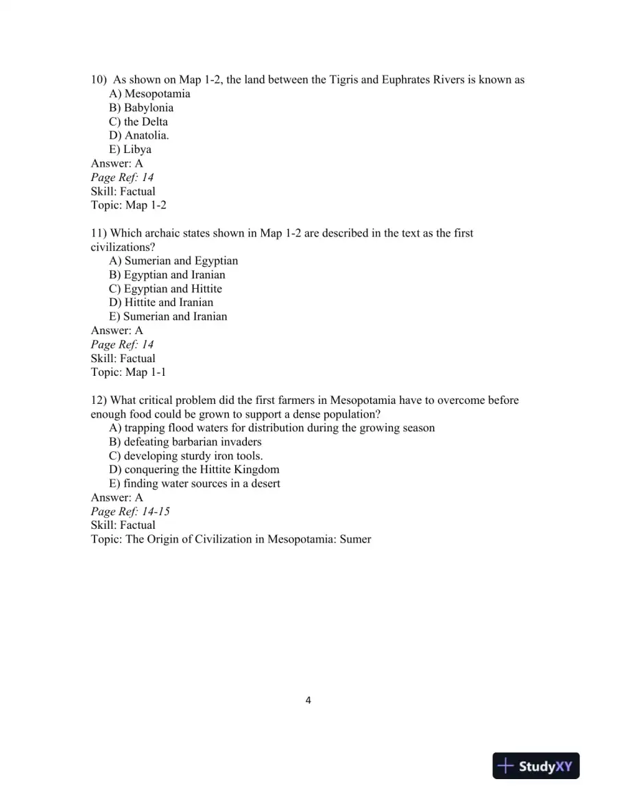 West,The: A Narrative History, Combined Volume, 3rd Edition Test Bank, page 8