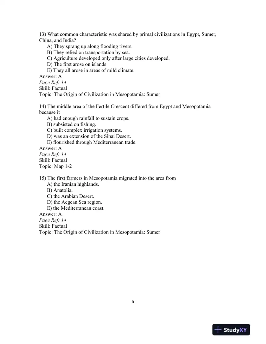 West,The: A Narrative History, Combined Volume, 3rd Edition Test Bank, page 9