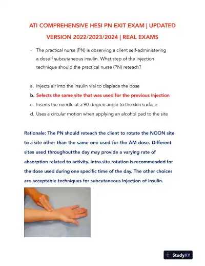 2022-2024 HESI PN Child Care Comprehensive Exit Exam With Answers (115 Solved Questions) - Page 1 preview image