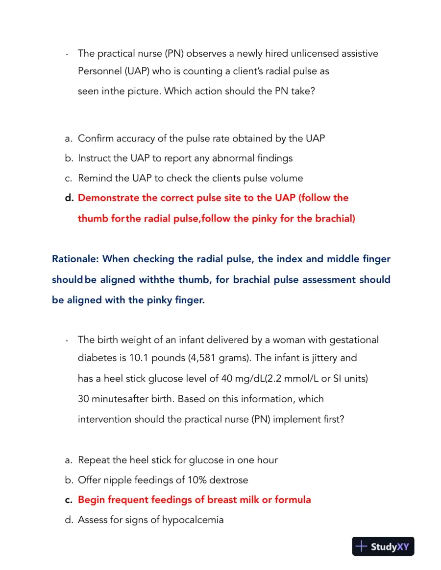 2022-2024 HESI PN Child Care Comprehensive Exit Exam With Answers (115 Solved Questions), page 3