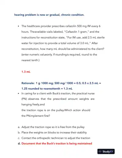 2022-2024 HESI PN Child Care Comprehensive Exit Exam With Answers (115 Solved Questions) - Page 7 preview image