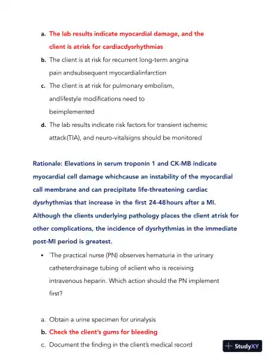 2022-2024 HESI PN Child Care Comprehensive Exit Exam With Answers (115 Solved Questions) - Page 9 preview image