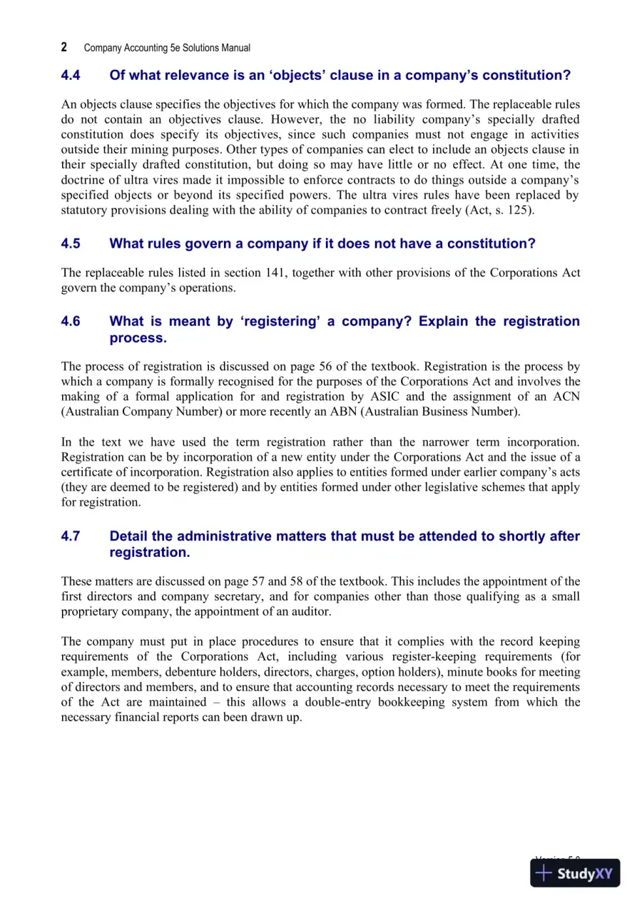 Company Accounting: Australia-New Zealand, 5th Edition Solution Manual, page 28