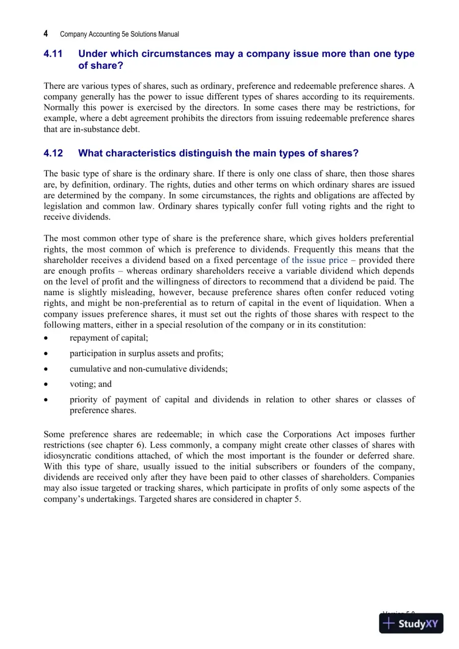 Company Accounting: Australia-New Zealand, 5th Edition Solution Manual, page 30
