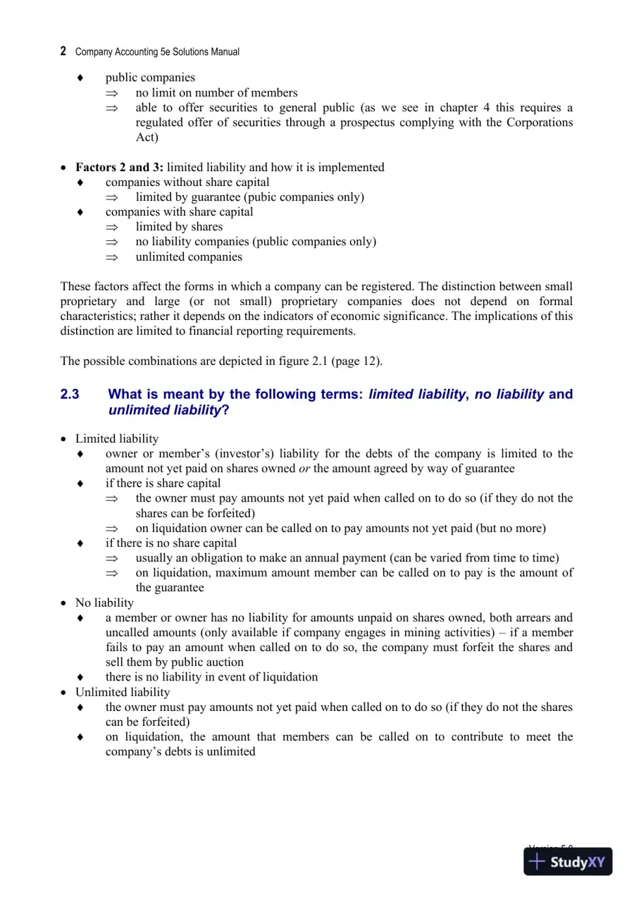 Company Accounting: Australia-New Zealand, 5th Edition Solution Manual, page 5