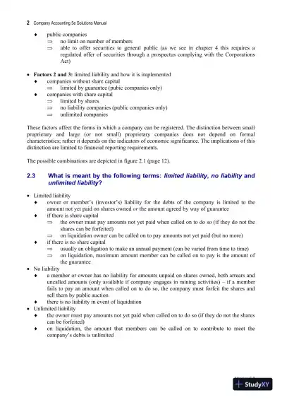 Company Accounting: Australia-New Zealand, 5th Edition Solution Manual - Page 5 preview image