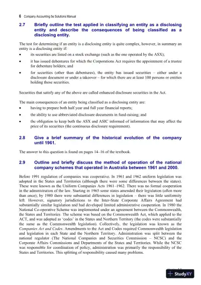 Company Accounting: Australia-New Zealand, 5th Edition Solution Manual - Page 9 preview image