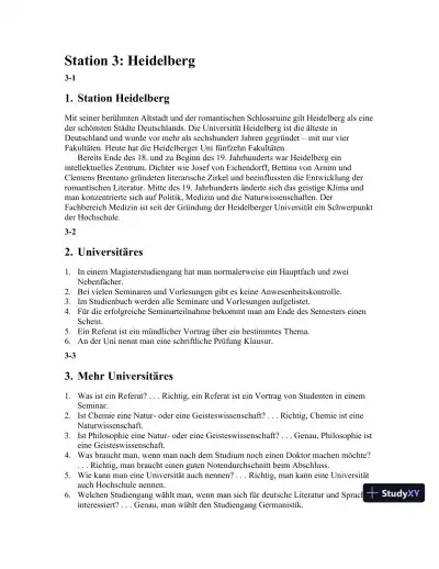 Stationen, 3rd Edition (World Languages) Solution Manual - Page 9 preview image