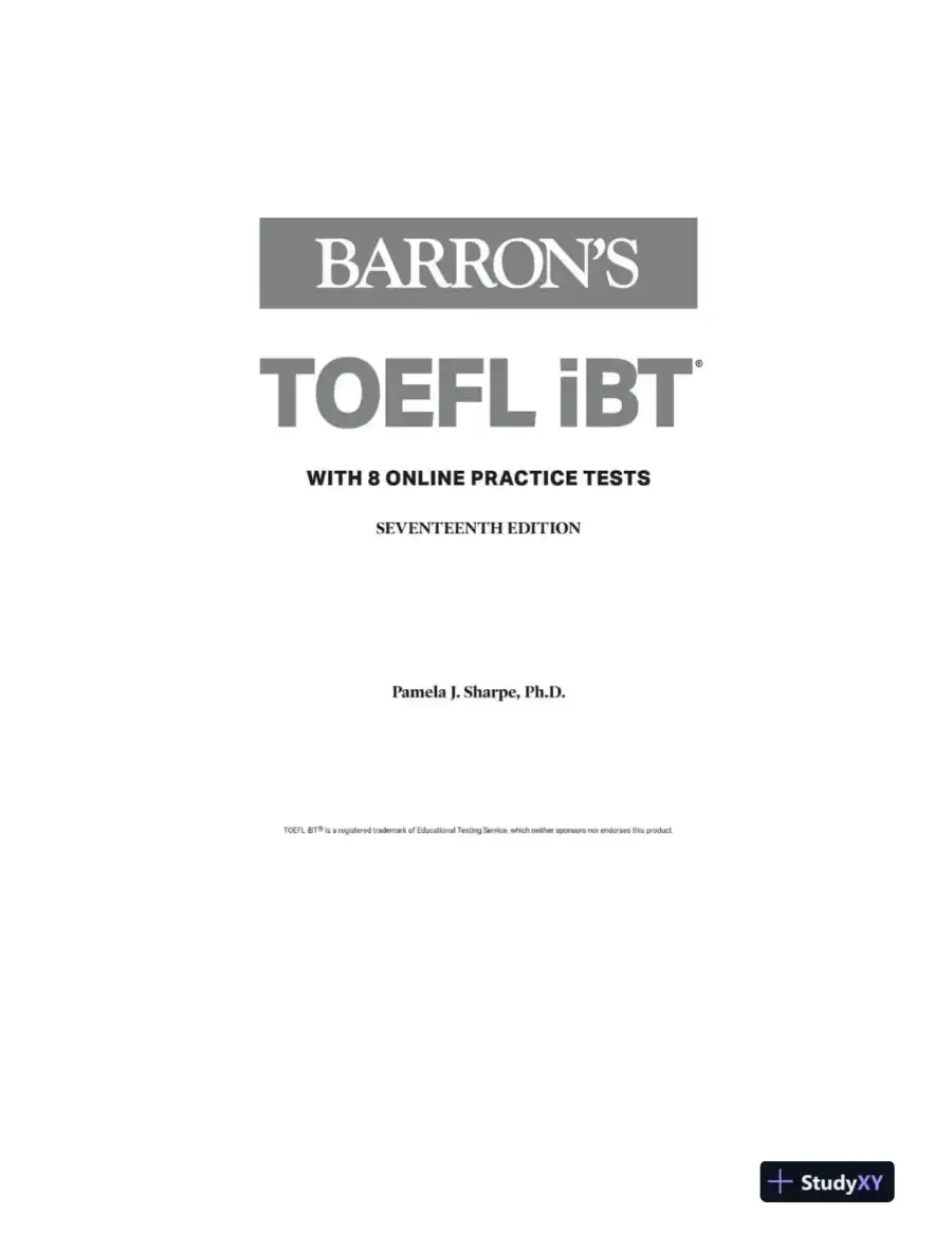 TOEFL iBT: with 8 Online Practice Tests (2022), page 3