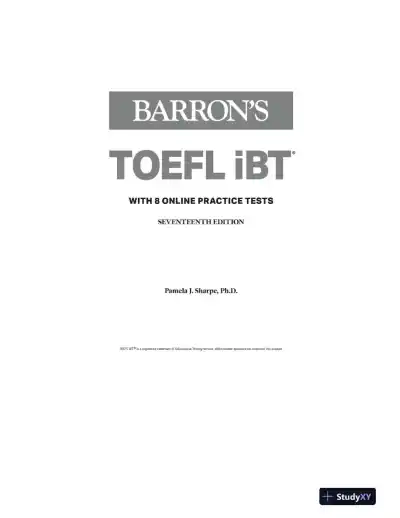 TOEFL iBT: with 8 Online Practice Tests (2022) - Page 3 preview image