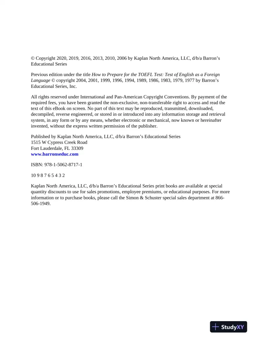 TOEFL iBT: with 8 Online Practice Tests (2022), page 6