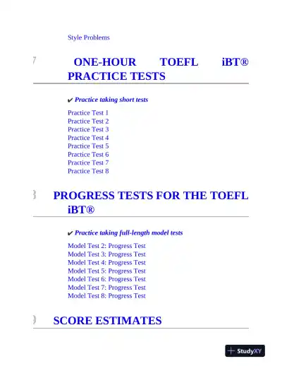 TOEFL iBT: with 8 Online Practice Tests (2022) - Page 9 preview image