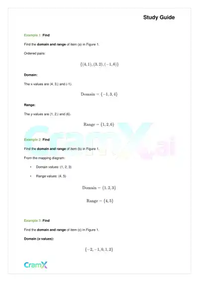 Algebra II - Relations and Functions - Page 3 preview image