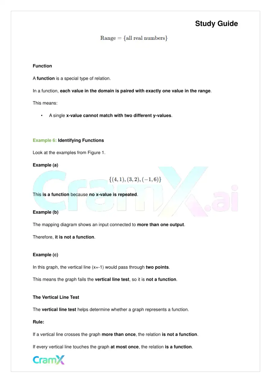 Algebra II - Relations and Functions, page 8