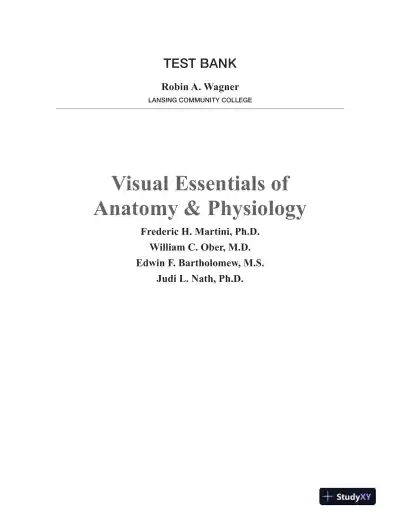 Test Bank for Visual Essentials of Anatomy and Physiology, 1st Edition - Page 1 preview image