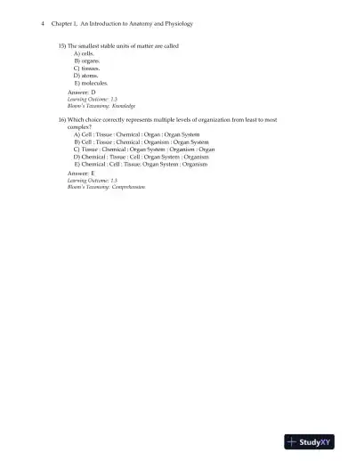 Test Bank for Visual Essentials of Anatomy and Physiology, 1st Edition - Page 8 preview image