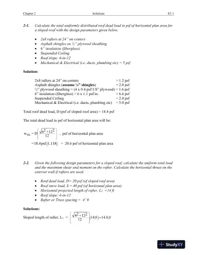 Solution Manual For Structural Wood Design: ASD/LRFD, 2nd Edition - Page 5 preview image