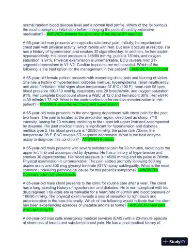 2023 MSN622 Final Exam with Answers (117 Solved Questions) - Page 3 preview image