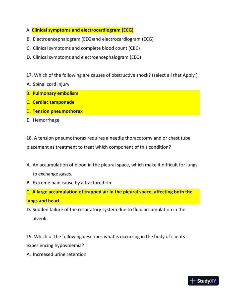 NUR2063 Pathophysiology Final Exam with Answers (100 Solved Questions), page 6