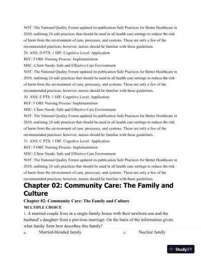 Test Bank For Maternal Child Nursing Care, 5th Edition - Page 16 preview image