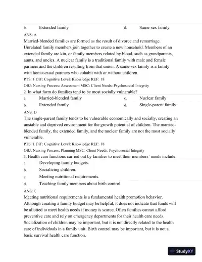 Test Bank For Maternal Child Nursing Care, 5th Edition - Page 17 preview image
