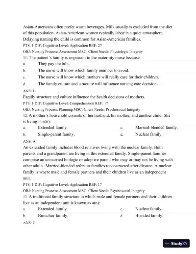 Test Bank For Maternal Child Nursing Care, 5th Edition - Page 21 preview image