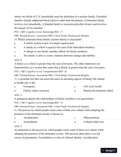 Test Bank For Maternal Child Nursing Care, 5th Edition - Page 22 preview image