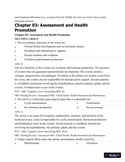 Test Bank For Maternal Child Nursing Care, 5th Edition - Page 27 preview image