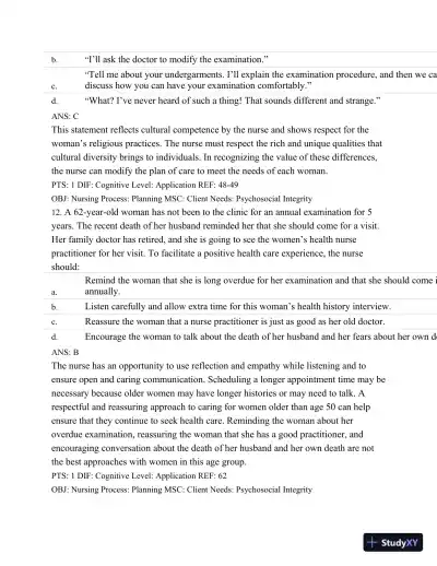 Test Bank For Maternal Child Nursing Care, 5th Edition - Page 31 preview image